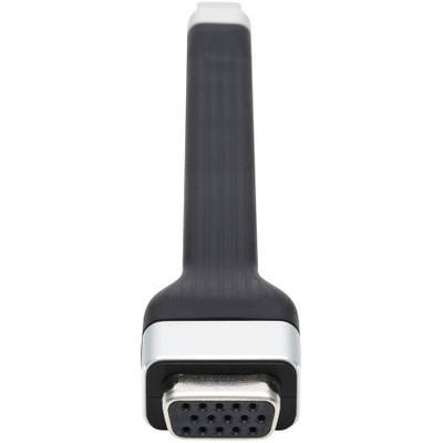 Tripp Lite U444-F5N-VGA USB-C to VGA Flat Adapter Cable (M/F) 1080p 60 Hz Thunderbolt 3 Compatible Black 5 in. (12.7 cm)