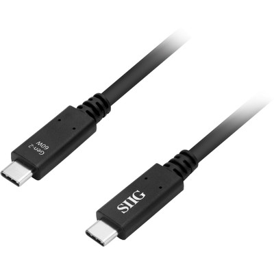 SIIG CB-TC0E11-S1 USB 3.1 Type-C Gen 2 Cable 60W - 1M