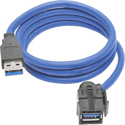 Tripp Lite U324-003-KJ USB 3.0 SuperSpeed Keystone Jack Type-A Extension Cable (M/F) 3 ft. (0.91 m)
