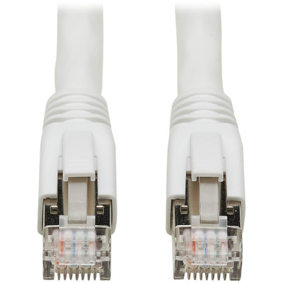 Tripp Lite N272-060-WH Cat8 25G/40G-Certified Snagless Shielded S/FTP Ethernet Cable (RJ45 M/M) PoE White 60 ft. (18.29 m)