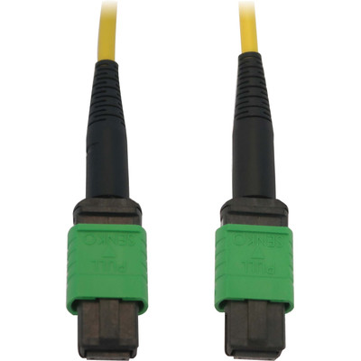 Tripp Lite N390B-01M-12-AP 40/100G Singlemode 9/125 OS2 Fiber Optic Cable (12F MTP/MPO-APC F/F) LSZH Yellow 1 m (3.3 ft.)
