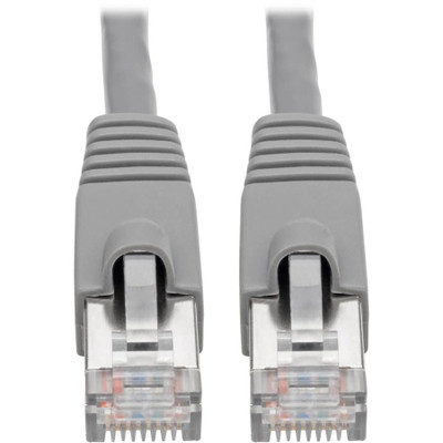 Tripp Lite N262-012-GY Cat6a 10G Snagless Shielded STP Ethernet Cable (RJ45 M/M) PoE Gray 12 ft. (3.66 m)