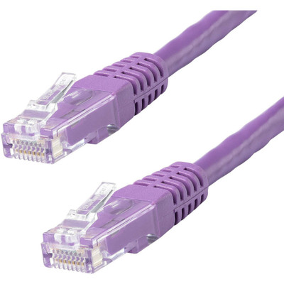StarTech C6PATCH10PL 10ft CAT6 Ethernet Cable - Purple Molded Gigabit - 100W PoE UTP 650MHz - Category 6 Patch Cord UL Certified Wiring/TIA