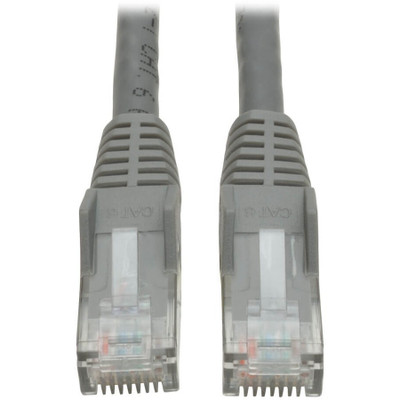 Tripp Lite N201-075-GY Cat6 Gigabit Snagless Molded (UTP) Ethernet Cable (RJ45 M/M) PoE Gray 75 ft. (22.86 m)