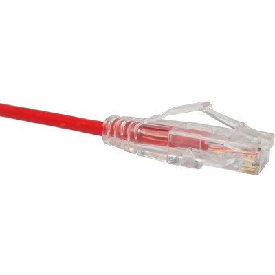 UNC CS6-08F-RED Clearfit Slim Cat6 Patch Cable, Snagless, Red, 8ft