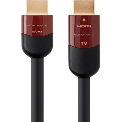 Monoprice 12962 4K High Speed HDMI Cable 50ft - CL2 In Wall Rated 18Gbps Active Black