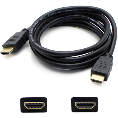 AddOn HDMIHSMM50-5PK 5PK 50ft HDMI 1.4 Male to HDMI 1.4 Male Black Cables Which Supports Ethernet Channel For Resolution Up to 4096x2160 (DCI 4K)