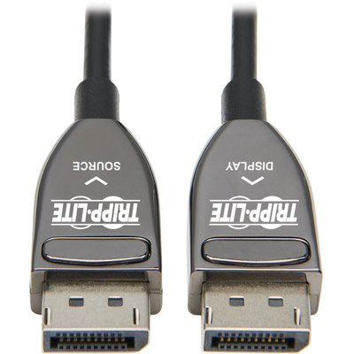 Tripp Lite P580F3-10M-8K6 DisplayPort Active Optical Cable (AOC), 8K 60 Hz (M/M), CL3 Rated, Latching Connectors, Black, 10 m (33 ft.)