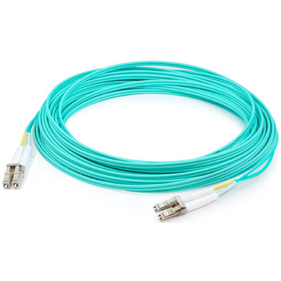 AddOn ADD-LC-LC-22M5OM4 22m LC (Male) to LC (Male) Aqua OM4 Duplex Fiber OFNR (Riser-Rated) Patch Cable