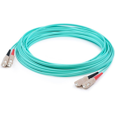 AddOn ADD-SC-SC-5M5OM3 5m SC (Male) to SC (Male) Aqua OM3 Duplex Fiber OFNR (Riser-Rated) Patch Cable