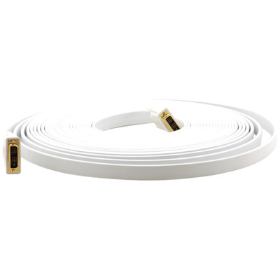 Kramer C-DM/DM/FLAT(W)-3 DVI (M) to DVI (M) Flat White Cable