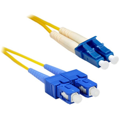 ENET SCLC-OS2P-15M-ENC 15M SC/LC Duplex Single-mode 9/125 OS2 or Better Yellow Fiber Patch Cable 15 meter SC-LC Individually Tested