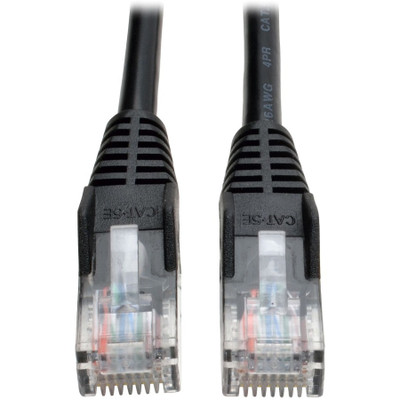 Tripp Lite N001-030-BK Cat5e 350 MHz Snagless Molded (UTP) Ethernet Cable (RJ45 M/M) PoE Black 30 ft. (9.14 m)