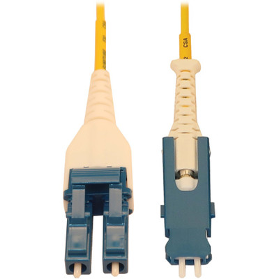 Tripp Lite N383L-02M 40/100/400G Singlemode 9/125 OS2 Fiber Optic Cable (Duplex SN-UPC to Duplex LC-UPC M/M) LSZH Yellow 2 m (6.6 ft.)