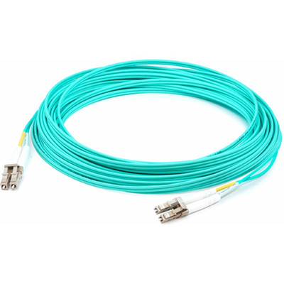 AddOn ADD-LC-LC-0.5M5OM3 0.5m LC (Male) to LC (Male) Aqua OM3 Duplex Fiber OFNR (Riser-Rated) Patch Cable