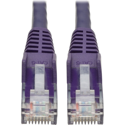 Tripp Lite N201-002-PU Cat6 Gigabit Snagless Molded (UTP) Ethernet Cable (RJ45 M/M) PoE Purple 2 ft. (0.61 m)