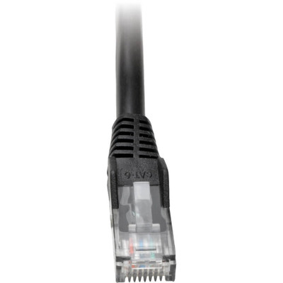 Tripp Lite N201-002-BK Cat6 Gigabit Snagless Molded (UTP) Ethernet Cable (RJ45 M/M) PoE Black 2 ft. (0.61 m)