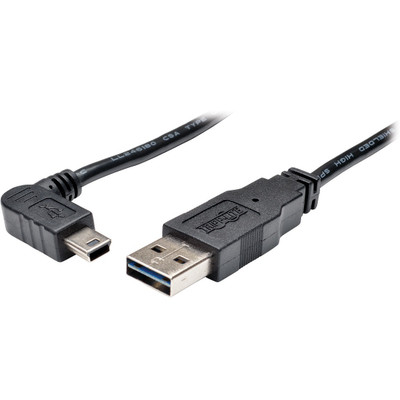 Tripp Lite UR030-006-RAB Universal Reversible USB 2.0 Cable (Reversible A to Right-Angle 5Pin Mini B M/M) 6 ft. (1.83 m)