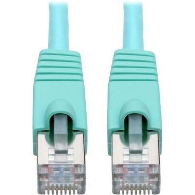 Tripp Lite N262-010-AQ Cat6a 10G Snagless Shielded STP Ethernet Cable (RJ45 M/M) PoE Aqua 10 ft. (3.05 m)