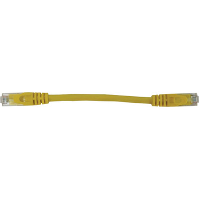 Tripp Lite N261-06N-YW Cat6a 10G Snagless Molded UTP Ethernet Cable (RJ45 M/M), PoE, Yellow, 6 in. (15 cm)