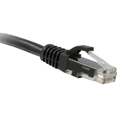 ENET C6-BK-6-ENC Cat6 Black 6 Foot Patch Cable with Snagless Molded Boot (UTP) High-Quality Network Patch Cable RJ45 to RJ45 - 6Ft