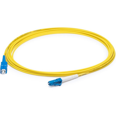 AddOn ADD-SC-LC-1MS9SMF 1m LC (Male) to SC (Male) Yellow OS2 Simplex Fiber OFNR (Riser-Rated) Patch Cable