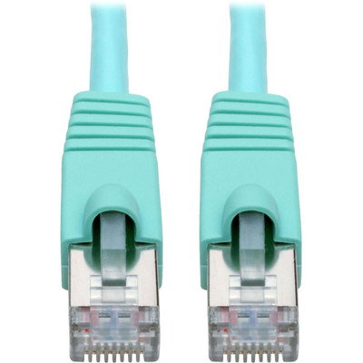 Tripp Lite N262-007-AQ Cat6a 10G Snagless Shielded STP Ethernet Cable (RJ45 M/M) PoE Aqua 7 ft. (2.13 m)