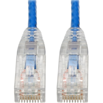 Tripp Lite N201-S6N-BL Cat6 Gigabit Snagless Slim UTP Ethernet Cable (RJ45 M/M) PoE Blue 6-in. (15.24 cm)
