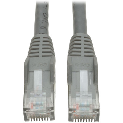 Tripp Lite N201-020-GY Cat6 Gigabit Snagless Molded (UTP) Ethernet Cable (RJ45 M/M) PoE Gray 20 ft. (6.09 m)