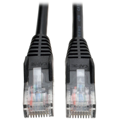 Tripp Lite N001-003-BK Cat5e 350 MHz Snagless Molded (UTP) Ethernet Cable (RJ45 M/M) PoE Black 3 ft. (0.91 m)