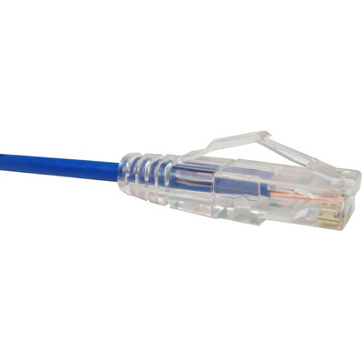 UNC CS6-09F-BLU Clearfit Slim Cat6 Patch Cable, 28AWG, Snagless, Blue, 9ft