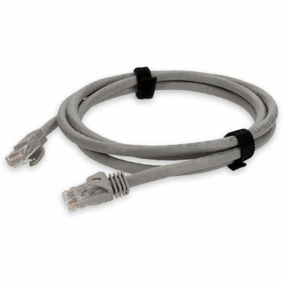 AddOn ADD-3FCAT6A-GY 3ft RJ-45 (Male) to RJ-45 (Male) Straight Gray Cat6A UTP PVC Copper Patch Cable