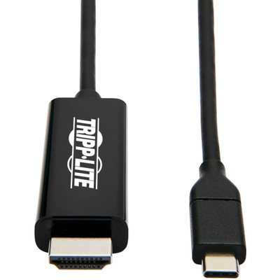 Tripp Lite U444-003-H4K6BE USB-C to HDMI Adapter Cable (M/M) 4K 60 Hz 4:4:4 Thunderbolt 3 Compatible Black 3 ft. (0.9 m)