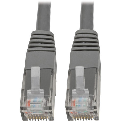 Tripp Lite N200-003-GY Cat6 Gigabit Molded (UTP) Ethernet Cable (RJ45 M/M) PoE Gray 3 ft. (0.91 m)