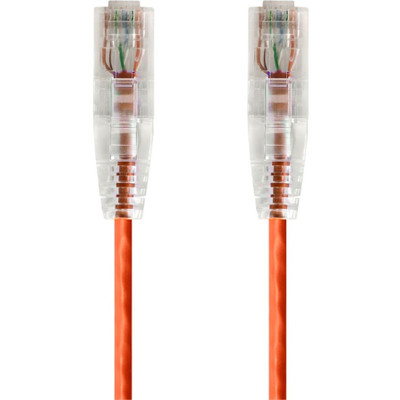 Monoprice 14819 SlimRun Cat6 28AWG UTP Ethernet Network Cable, 10ft Orange