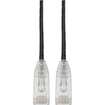 Tripp Lite N201-S06-BK Cat6 UTP Patch Cable (RJ45) - M/M, Gigabit, Snagless, Molded, Slim, Black, 6 ft.