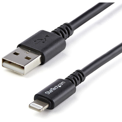 StarTech USBLT3MB 3m (10ft) Long Black Apple�&reg; 8-pin Lightning Connector to USB Cable for iPhone / iPod / iPad