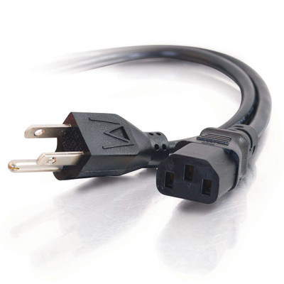 C2G 03134 10ft Power Cord - 18 AWG - NEMA 5-15P to IEC320C13 - Computer Power