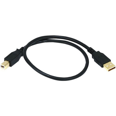 Monoprice 5436 1.5ft USB 2.0 A Male to B Male 28/24AWG Cable - (Gold Plated)