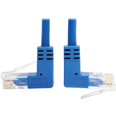 Tripp Lite N204-S02-BL-UD Up/Down-Angle Cat6 Gigabit Molded Slim UTP Ethernet Cable (RJ45 Up-Angle M to RJ45 Down-Angle M) Blue 2 ft. (0.61 m)