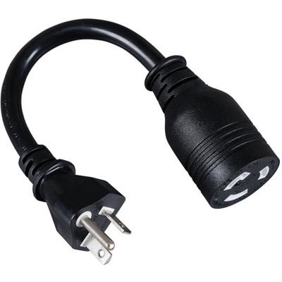 Tripp Lite Power Cord Adapter NEMA L5-20R to NEMA 5-20P Heavy-Duty 20A 120V 12 AWG 8.66-in. (21.99 cm) Black