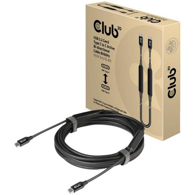 Club 3D CAC-1535 USB 3.2 Gen2 Type C to C Active Bi-directional Cable 8K60Hz M/M 5m/16.4ft