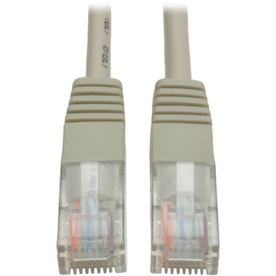 Tripp Lite N002-001-GY Cat5e 350 MHz Molded (UTP) Ethernet Cable (RJ45 M/M) PoE Gray 1 ft. (0.31 m)