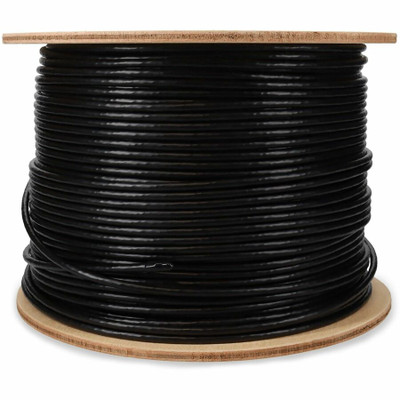 AddOn ADD-CAT6BULK1KO-BK 1000ft Non-Terminated Black Cat6 UTP Outdoor Rated Copper Patch Cable