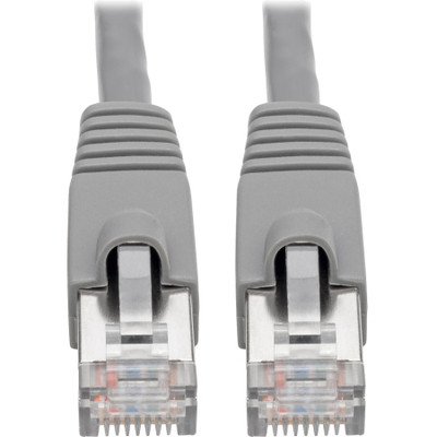 Tripp Lite N262-014-GY Cat6a Snagless Shielded STP Network Patch Cable 10G Certified, PoE, Gray RJ45 M/M 14ft 14'