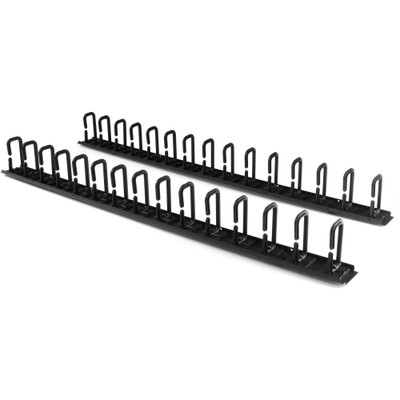 StarTech Vertical Cable Organizer with D-Ring Hooks - Vertical Cable Management Panel - 40U - 6 ft.