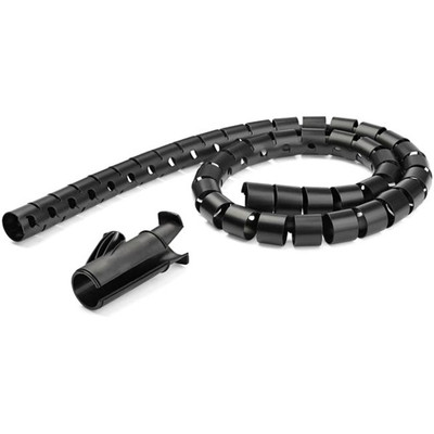 StarTech 1.5m / 4.9ft Cable Management Sleeve - Spiral - 45mm/1.8" Diameter - W/ Cable Loading Tool - Expandable Coiled Cord Organizer