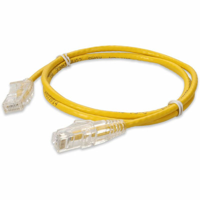AddOn ADD-5FSLCAT6A-YW Cat.6a Slim UTP Patch Network Cable