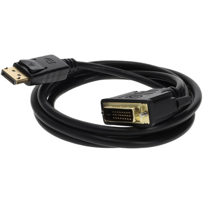 AddOn DISPLAYPORT2DVI10F 10ft DisplayPort 1.2 Male to DVI-D Dual Link (24+1 pin) Male Black Cable Which Requires DP++ For Resolution Up to 2560x1600 (WQXGA)