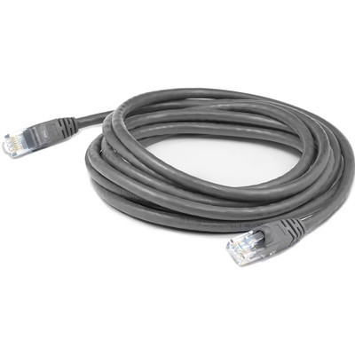 AddOn ADD-1FCAT6-GY 1ft RJ-45 (Male) to RJ-45 (Male) Straight Gray Cat6 UTP PVC Copper Patch Cable